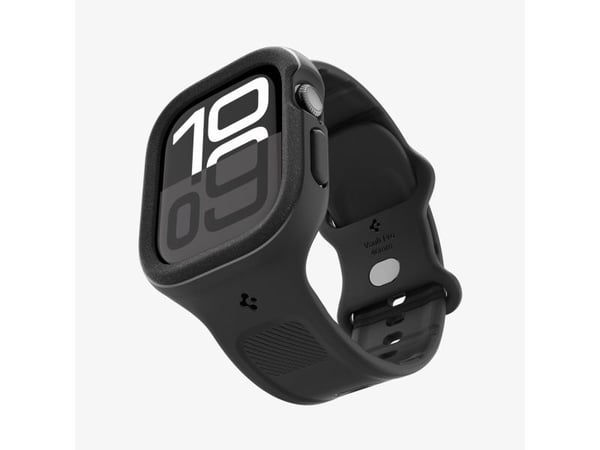 Spigen Vault Pro, Etui + bånd, Smartklokke, Svart, Apple, Apple Watch 10 (42mm), Rustfritt stål, Termoplastisk polyuretan (TPU)