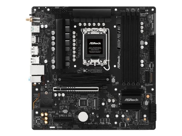 ASRock B860M Pro-A WiFi - Hovedkort - micro ATX - LGA1851-sokkel - B860 Chipset - USB-C 3.2 Gen 2x2, USB-C 3.2 Gen 1, USB 3.2 Gen 1 - 2.5 Gigabit L...