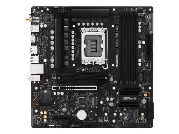 ASRock B860M Pro-A WiFi - Hovedkort - micro ATX - LGA1851-sokkel - B860 Chipset - USB-C 3.2 Gen 2x2, USB-C 3.2 Gen 1, USB 3.2 Gen 1 - 2.5 Gigabit L...