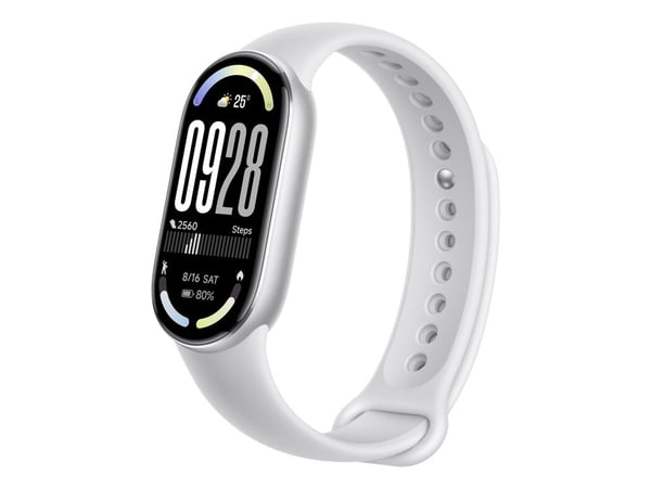 Xiaomi Smart Band 10 - Aktiivisuudenseuranta hihnalla - TPU - Rannekoko: 135-210 mm - Näyttö 1.72" - Bluetooth - 15.95 g - glacier silver - Jäähopea