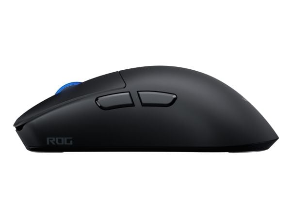 ASUS ROG Harpe II Ace - Mus - høyrehendt - optisk - 6 knapper - trådløs, kablet - USB 2.0, 2.4 GHz, Bluetooth 5.1 - USB trådløs mottaker - svart