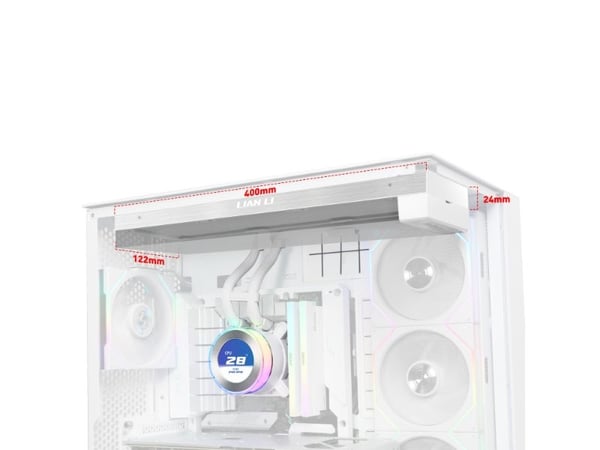 Lian Li GA II Hydroshift II LCD-C 360N, Alt-i-ett væskekjøler, Hvit
