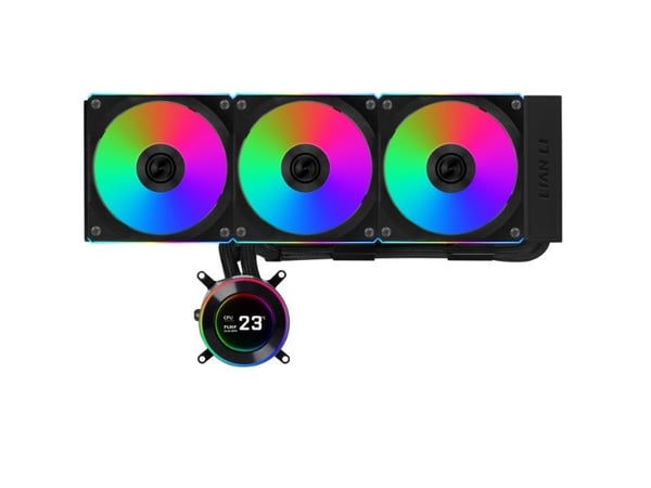 Lian Li  II Hydroshift II LCD-C 360CL, Alt-i-ett væskekjøler, 12 cm, Sort