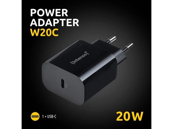 Intenso 7802010, Innendørs, 120 - 140 V, 50/60 Hz, 20 W, 12 V, Svart