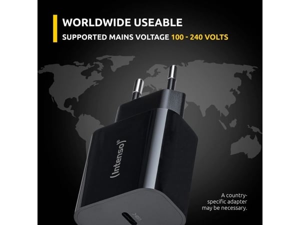 Intenso 7802010, Innendørs, 120 - 140 V, 50/60 Hz, 20 W, 12 V, Svart