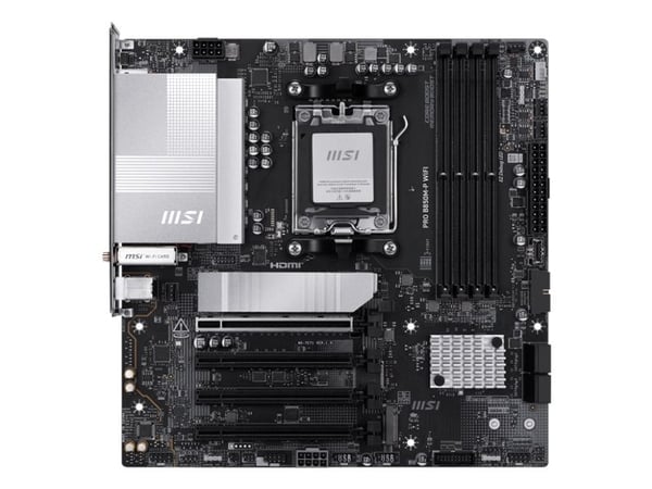 MSI PRO B850M-P WIFI - Hovedkort - micro ATX - Socket AM5 - AMD B850 Chipset - USB 3.2 Gen 2, USB-C 3.2 Gen2, USB 3.2 Gen 1 - 5 Gigabit Ethernet, W...