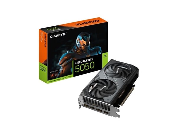 Gigabyte WINDFORCE - OC Edition - grafikkort - GeForce RTX 5050 - 8 GB GDDR6 - PCI Express 5.0 - 2 x DisplayPort, 2 x HDMI