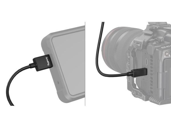 SmallRig 3043B, 0,55 m, HDMI Typ D (micro), HDMI Typ A (standard), Svart
