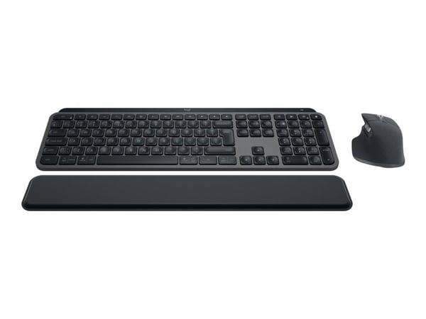 Logitech MX Keys S Combo - Tastatur- og mussett - bakbelysning - trådløs - Bluetooth LE - QWERTY - US International - tastsvitsj: Scissor-Key - gra...