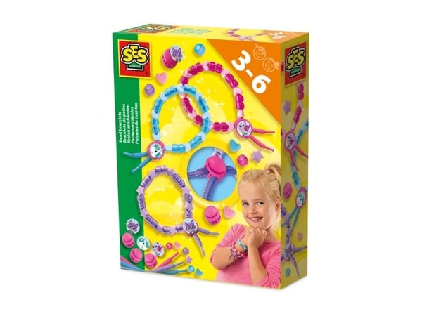 SES Creative 14047, Smykkesett til å lage armbånd for barn, 3 år, Flerfarget