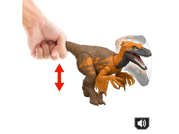 Jurassic World WILD ROAR Utahraptor, 4 år, Flerfarget, Plast