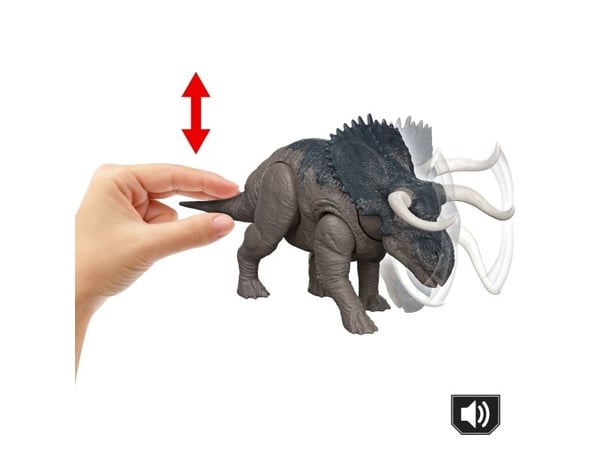 Jurassic World WILD ROAR Nasutoceratops, 4 år, Flerfarget, Plast