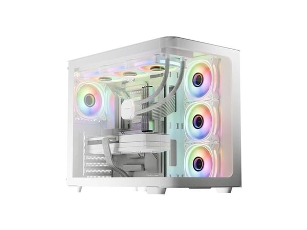 Kotelo MidiTower ATX 8001B Light USB3.2,ilman virtalähdettä,Pro-Strom-Light