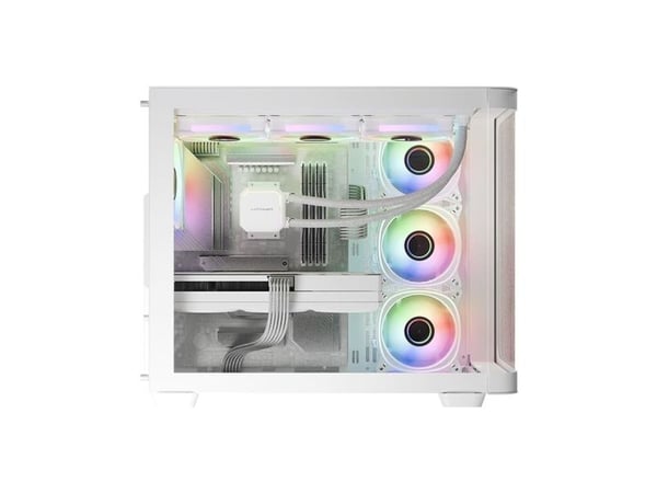 Kotelo MidiTower ATX 8001B Light USB3.2,ilman virtalähdettä,Pro-Strom-Light