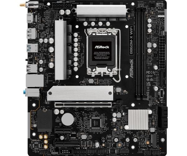 ASRock B860M-X WiFI - Hovedkort - micro ATX - LGA1851-sokkel - B860 Chipset - USB-C 3.2 Gen 2x2, USB-C 3.2 Gen 1, USB 3.2 Gen 1 - 2.5 Gigabit LAN, ...