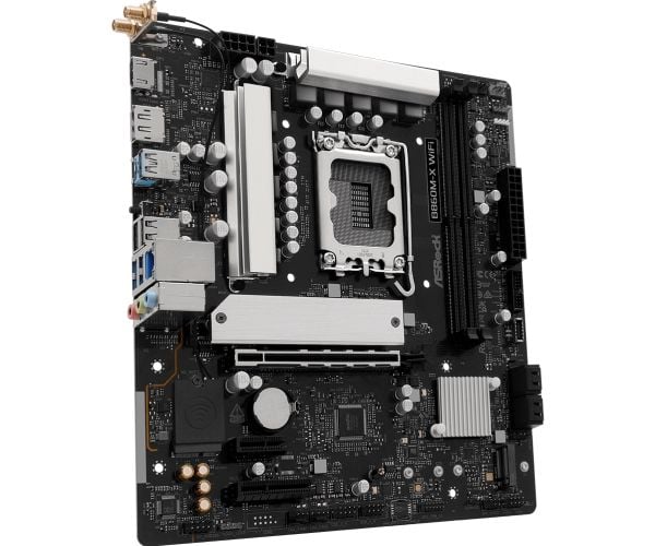 ASRock B860M-X WiFI - Hovedkort - micro ATX - LGA1851-sokkel - B860 Chipset - USB-C 3.2 Gen 2x2, USB-C 3.2 Gen 1, USB 3.2 Gen 1 - 2.5 Gigabit LAN, ...