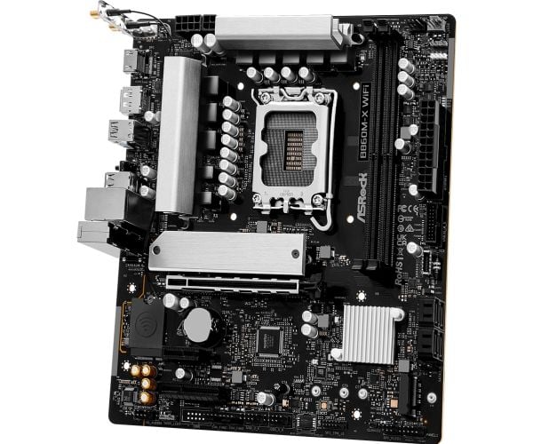 ASRock B860M-X WiFI - Hovedkort - micro ATX - LGA1851-sokkel - B860 Chipset - USB-C 3.2 Gen 2x2, USB-C 3.2 Gen 1, USB 3.2 Gen 1 - 2.5 Gigabit LAN, ...