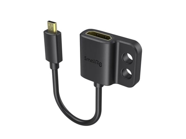 SmallRig 3021, 0,14 m, HDMI Type D (Micro), HDMI Type A (Standard), Sort