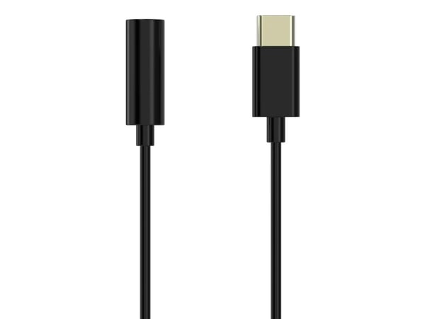 Sinox - USB-C til hodetelefons-jakkadapter - USB-C hann til 3,5 mm telefonjakk hunn - 15 cm - svart