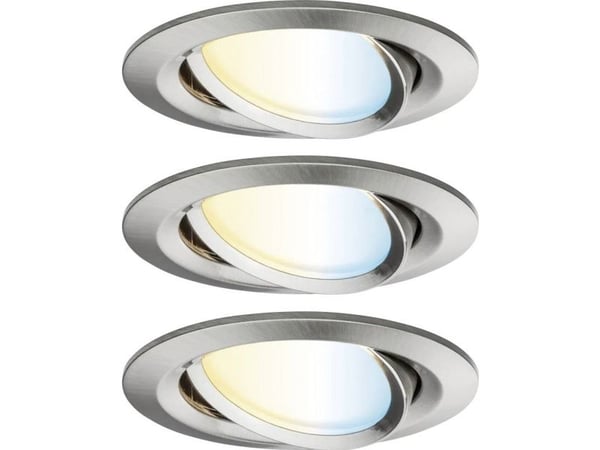 Paulmann 92441 LED-innfellingslampe, innbygningslys 6 W jern (børstet)