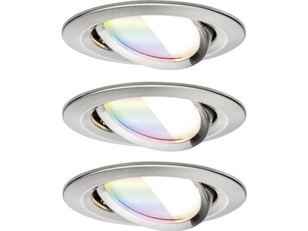 Paulmann 92434 LED-innfelt taklampe innbyggingslys 6 W jern (børstet)