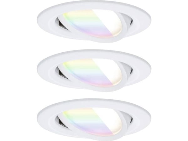 Paulmann 92433 LED taklampe, LED innfelt lys 6 W hvit (matt)