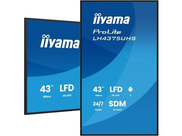 iiyama 43\W LCD 4K UHD IPS, nestekidenäyttö LCD