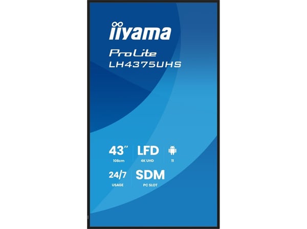 iiyama 43\W LCD 4K UHD IPS, nestekidenäyttö LCD