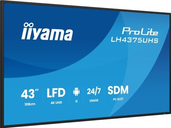 iiyama 43\W LCD 4K UHD IPS, nestekidenäyttö LCD