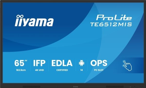 iiyama ProLite TE6512MIS-B4AG - 65" Diagonalklasse (64.5" synlig) LED-bakgrunnsbelyst LCD-skjerm - interaktiv digital skilting - med berøringsskjer...