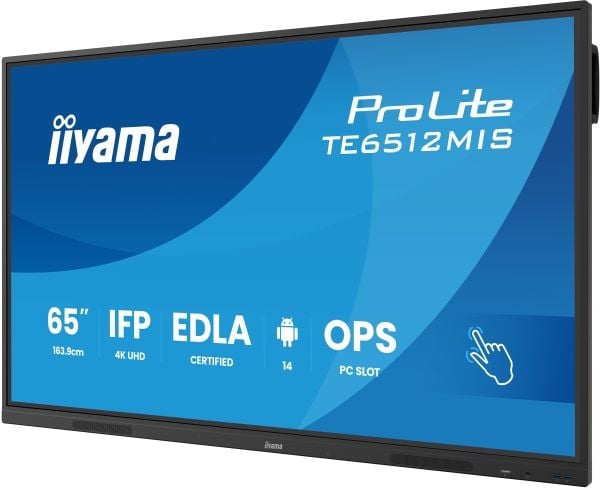 iiyama ProLite TE6512MIS-B4AG - 65" Diagonalklasse (64.5" synlig) LED-bakgrunnsbelyst LCD-skjerm - interaktiv digital skilting - med berøringsskjer...