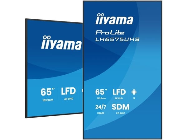iiyama 65\W LCD 4K UHD IPS, nestekidenäyttö LCD