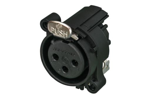 Neutrik NC3FAAH1, XLR, Sort, Rustfritt stål, Bronse, Polyamid, Stål, IP40, 1,5 V, 6 mO