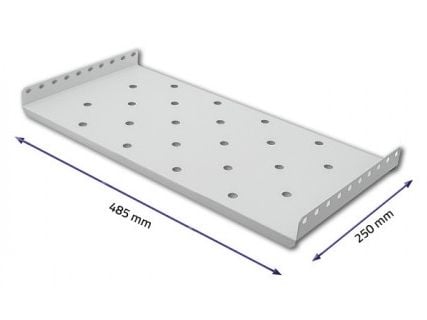 Qoltec kiinteä hylly | 490*250 | harmaa