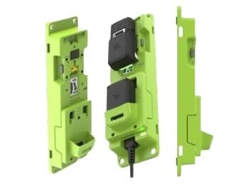 Zebra - Vuggekoppinnsats - lader shim med to rom - for Zebra RS5100, RS6100