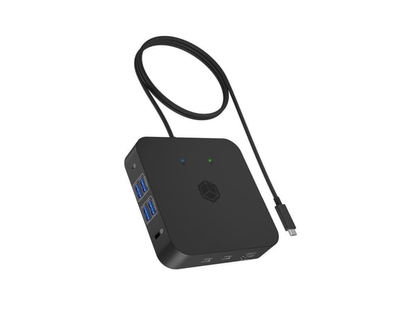 ICY BOX - Dockningsstation - USB-C - 3 x HDMI - 1GbE