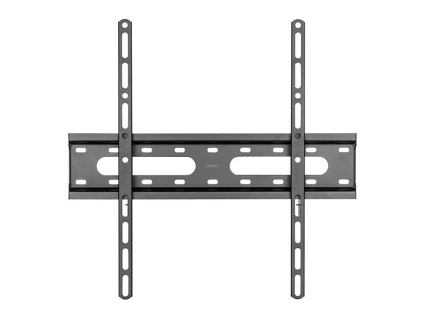 DELTACO - Monteringssett (veggmontering) - for buet / flatt panel - fast, 45 kg - stål - svart - skjermstørrelse: 32"-70"