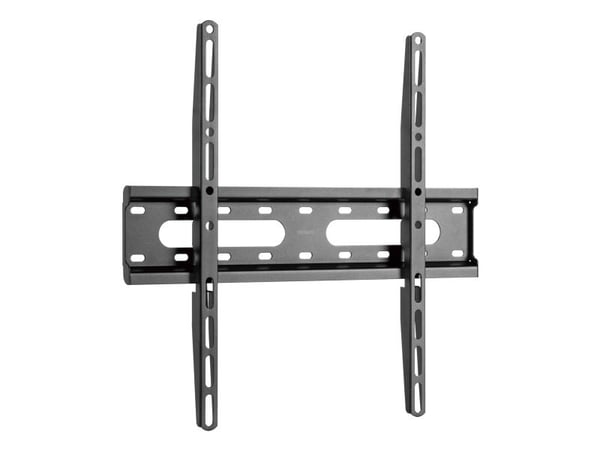 DELTACO - Monteringssett (veggmontering) - for buet / flatt panel - fast, 45 kg - stål - svart - skjermstørrelse: 32"-70"
