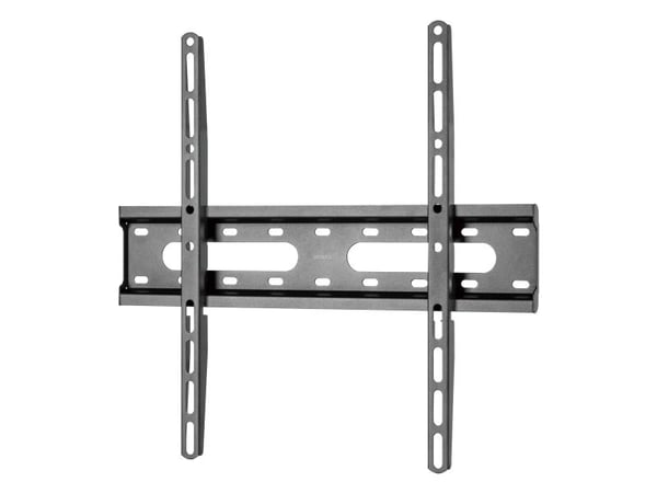 DELTACO - Monteringssett (veggmontering) - for buet / flatt panel - fast, 45 kg - stål - svart - skjermstørrelse: 32"-70"