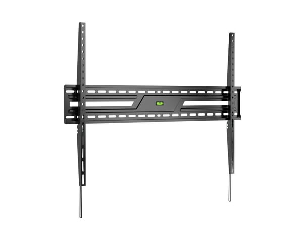 DELTACO - Monteringssett (veggmontering) - for buet / flatt panel - tungt nyttig, 75 kg, fast - låsbar - svart - skjermstørrelse: 43"-100"