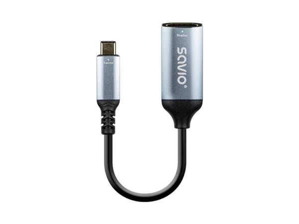 Savio USB-adapter Savio AK-78 kabeladapter 0,015 m USB Type-C HDMI Svart, Sølv