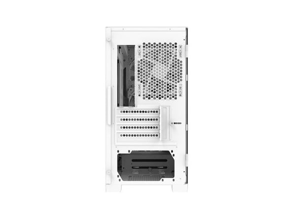 Montech AIR 100 ARGB - Tower - micro ATX - genomskinlig sidopanel (härdat glas) - ingen strömförsörjning (ATX) - helvit - USB/ljud