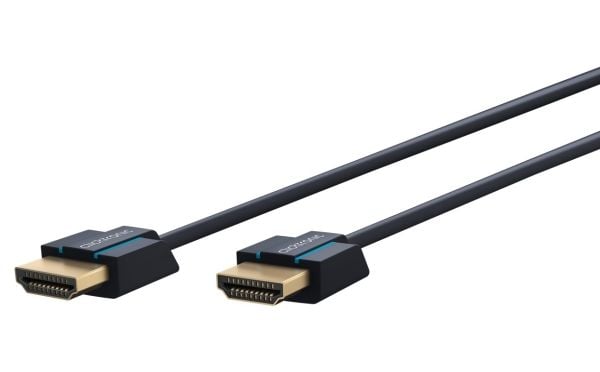 Wentronic ClickTronic CLICK C HDMI-kabel med Ethernet HDMI hane till HDMI hane 2,0 m dubbel isolering 4K-stöd