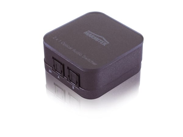 Marmitek Connect TS21, Kaapelin jakaja, 100-240V AC @ 50-60Hz, Toslink, 46 mm, 46 mm, 24 mm