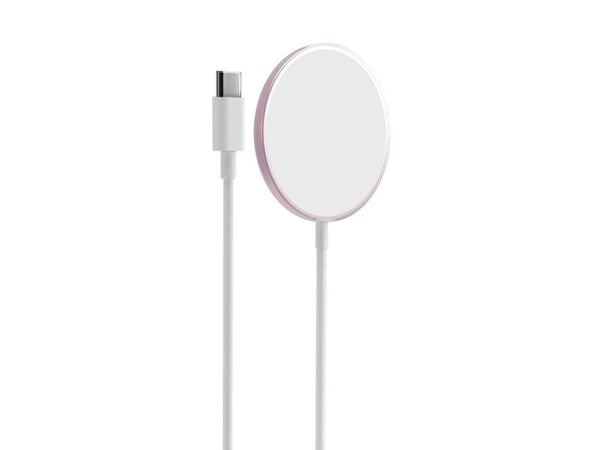 Puro Magnetico induktiv lader med MagSafe 1 m - rosa