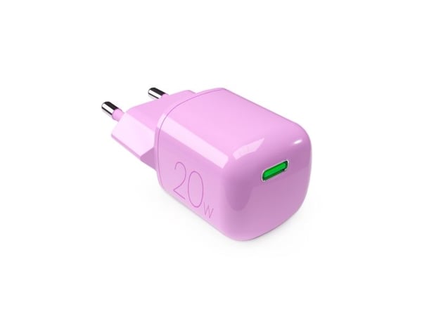 Puro 20W GaN USB-C verkkolaturi - vaaleanpunainen Puro 20W GaN USB-C verkkolaturi - vaaleanpunainen