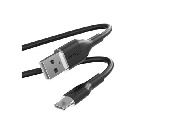 Puro USB-A - USB-C 1,5 m USB-kaapeli Musta (PUR675)