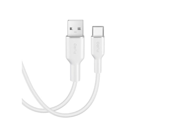 Puro USB Cable PURO ICON Soft Cable USB-C/USB-A 1.5m (White)