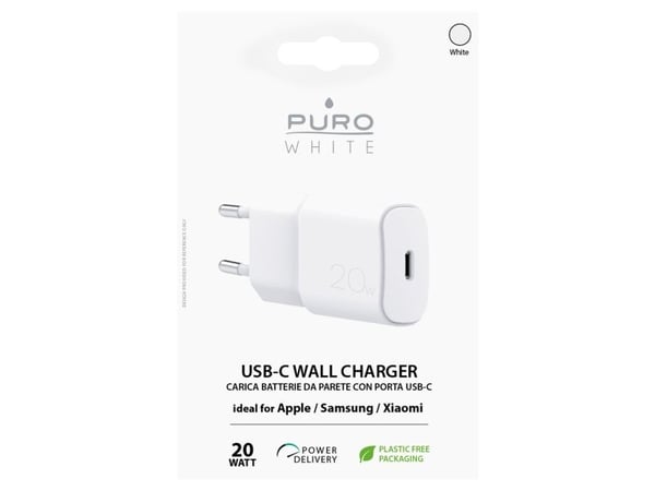 Puro Mini Fast Travel Charger 1x USB-C 3 A (PUR415WHT)