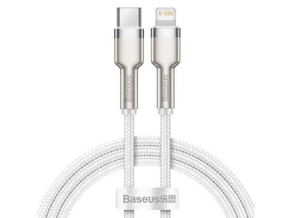 Baseus Cafule, 2 m, Lightning, USB C, Hankjønn, Hankjønn, Hvit